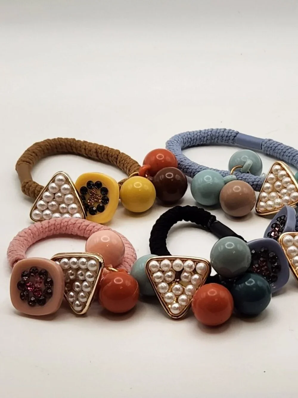 3 for $18 Set of five fun hair ties mixed color teens to adult NIP